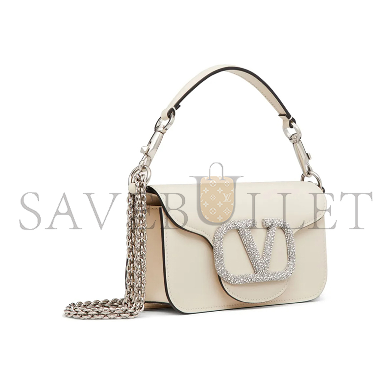 Va1e*ntin0 locÒ small shoulder bag in light ivory white 1w2b0k53knt (19*10.5*5cm)